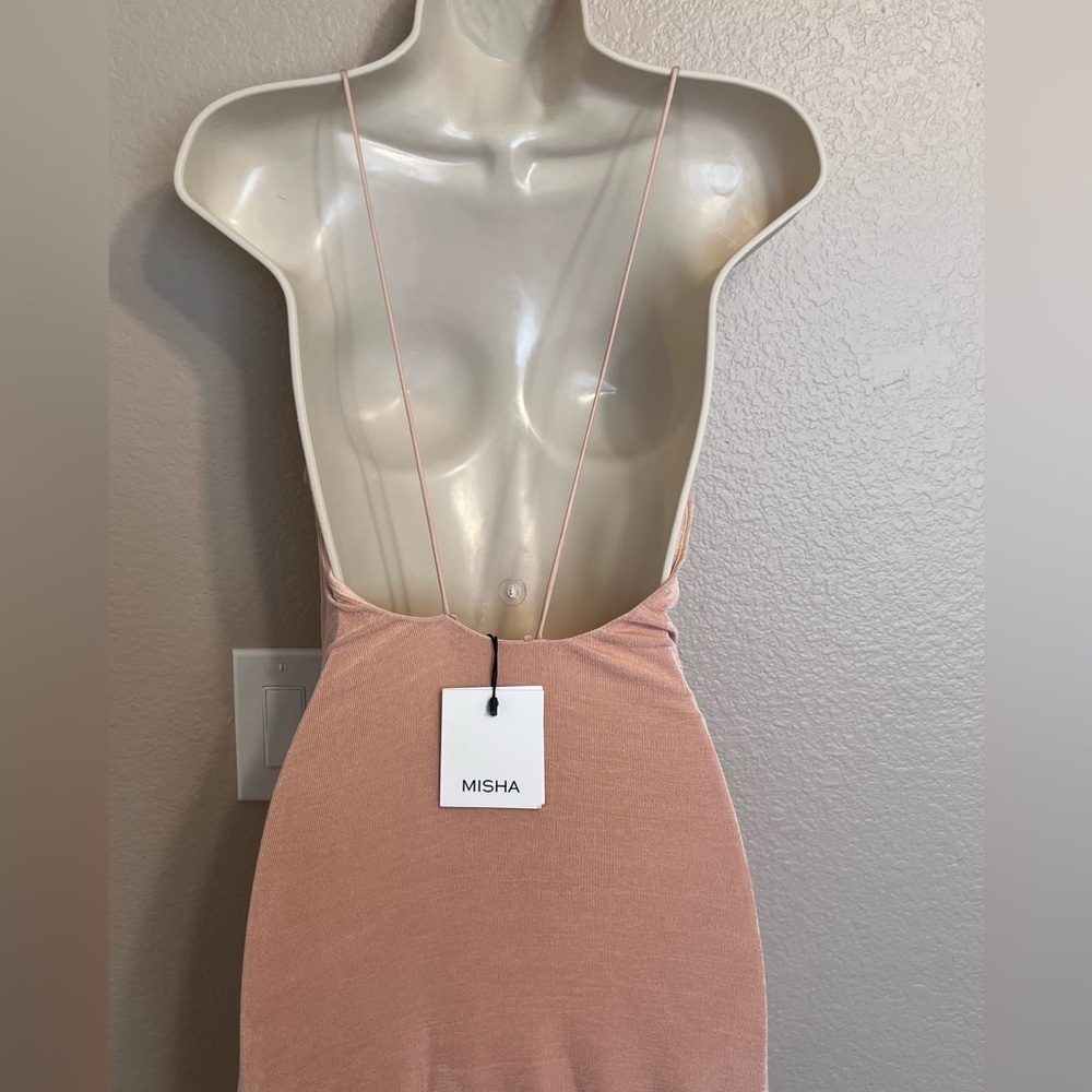 NWT Misha Celestine Gown Pink Champagne - Picture 6 of 13